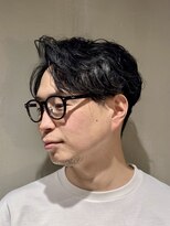 プライベートバーバー 武蔵小杉 新丸子(PRIVATE BARBER)&nbsp;大人ニュアンスパーマ毛流れヘア武蔵小杉理容室バーバーフェード