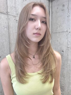 サンク 原宿 表参道(cinq) ヘーゼルグレージュヘーゼルベージュハッシュカットレイヤーボブ