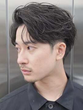 レタッチバイフィフス 大阪梅田(RETOUCH by fifth) 大阪梅田フェザーパーマニュアンスパーマセンターパートゆるめ◆