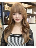 ミディアムレイヤーカット/髪質改善/韓国/前髪/新宿/ブリーチ
