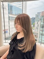 エアー 福岡(AIR)&nbsp;ミルクティーグレージュ×顔周りレイヤー