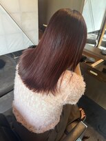 棗&nbsp;田辺／艶が続くレッドブラウンのストレート