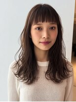 ウェルズ グランデ 奈良店(Well's GRANDE) 細かウェーブのくすみベージュセミロング