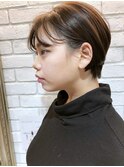 ミヤザキスタイル  シースールバングの耳かけショート