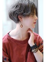 ラボー ノースプラザ店(LA'BO)&nbsp;透け感グレージュ×ハンサムショート