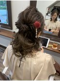 ハーフアップスタイル