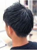 メンズ黒髪×ツーブロック