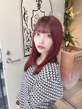 サロンドミルク 原宿(salon de MiLK) 【salon de MiLK 原宿】透明感カラー×チェリーレッド