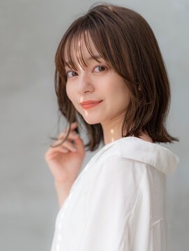 オースティン 流山おおたかの森(AUSTIN) 大人かわいい前髪セシルカットココアブラウンフリンジウェーブ