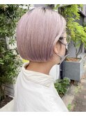 パールカラー×ミニボブ