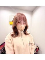 アンヘアー(UNHAIR by shiomiH)&nbsp;ピンクベージュ/ハイトーン/くびれボブ