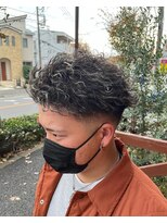 ラボーテイサミヘアーイースト(La.beaut'e ISAMI HAIR EAST)&nbsp;MEN’S HAIRハイライトマッシュパーマ〈理容室〉東浦和メンズ