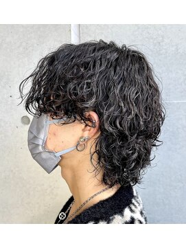 アソビ 表参道(ASOBI) 【色気】波巻きパーマ　ウルフ