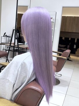 クアトログランシュ ひたちなか店(QUATRO×GranCieux) ホワイトパープル【ひたちなか/ブリーチ】