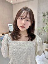 サンド 池袋(sand)&nbsp;韓国ヘア／ミディアム/レイヤーカット／前髪カット