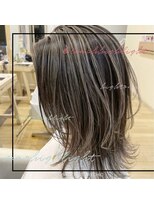 ヘアメイク アージュ 大野城 下大利店(HAIR MAKE age)&nbsp;くびれミディー×ハイライト　20代30代40代