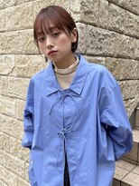 アース 三軒茶屋店(HAIR&MAKE EARTH) 三軒茶屋_レディース_ミディアム_ボブ_切りっぱなし_丸み_小顔