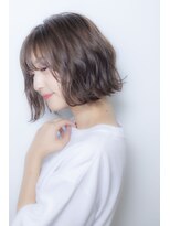 エトワ(Et toi)&nbsp;外ハネボブデジタルパーマ似合わせカットグレージュ