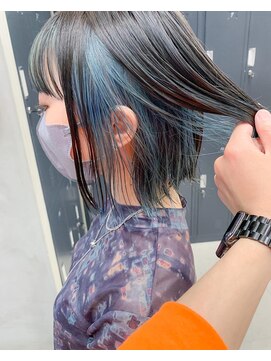 テトヘアー(teto hair) インナーカラー、デザインカラー、水色カラー、ブリーチ