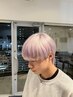 メンズ　ケアブリーチ＋カラー＋カット　￥22000