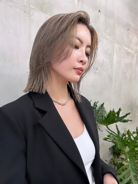 ソルトウォーター(SALT WATER) レイヤーカット/ブラウン/韓国ヘアー/ブリーチ/恵比寿/