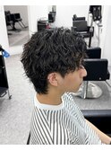 マッシュ波巻きスパイラルパーマ