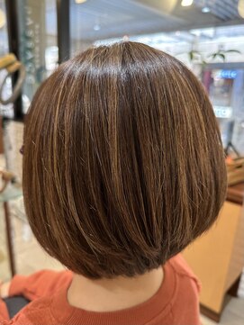 ヘアメイク パッセージ(hair make passage) くびれショートボブ★白髪ぼかしハイライト★相模大野駅徒歩2分