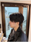 センターパート　ツイストスパイラルパーマ　佐世保