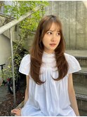 軽めレイヤー♪内巻きヘア・透明感ベージュTheCおおたかの森