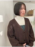 ボブ×小顔見せ前髪