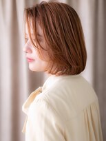 カバーヘア ブリス 大宮西口(COVER HAIR bliss)&nbsp;□外国人風艶感カーキベージュかきあげボブ406大宮20代30代40代