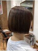ミニボブスタイル/ストレートパーマで扱いも楽になります♪