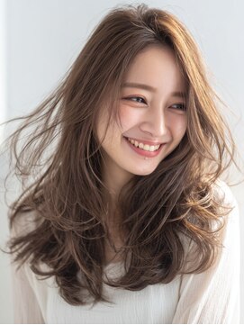 アンサ 小倉店(ANSA) 韓国風レイヤー × ミルクティーベージュ