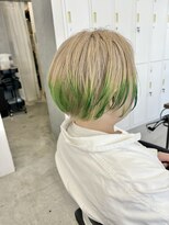 テラス トヨタ(Telasu Toyota)&nbsp;ブリーチカラーでホワイトベージュとライムグリーン◎