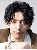 MEN’S HAIR/サーフカール/刈り上げセンターパート