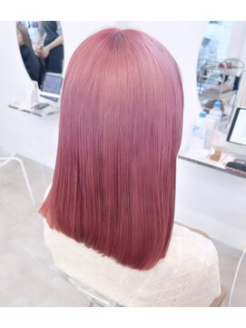 フウ(fuh) pink color/ミディアム/ブリーチ/ブリーチカラー/ハイトーン