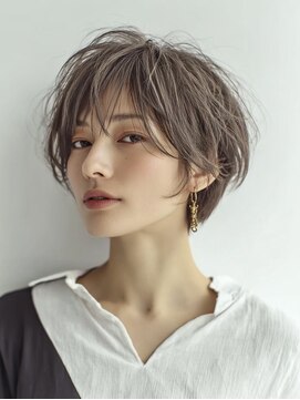 ハーツ(Heart's) ミセスショートボブ白髪ぼかし脱白髪染め40代50代60代♪