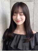 ロング カーテンバング×韓国巻き ダークラベンダー