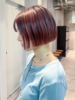 アルバム 新宿(ALBUM SHINJUKU)&nbsp;ピンクヘアー透明感カラー秋色ワンレンボブルフ_ba536171