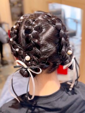フォーエス(4S) ツインお団子ヘア ～イベントヘアアレンジ～