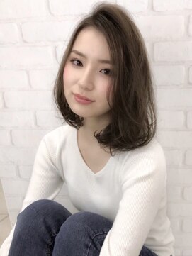 ルノン フィージュ(LUNON fieju) 【LUNON　fieju】とろみワンレンミディ×シルキーグレージュ