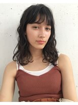 カリーナコークス 原宿 渋谷(Carina COKETH) 抜け感◎ シースルーバング×ウェーブロブ