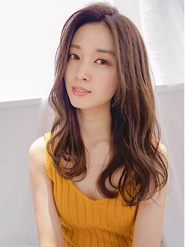 ロンドローズ 名古屋(Lond damaskRose) 【Lond damaskRose】ロング×あごライン前髪グレージュカラー