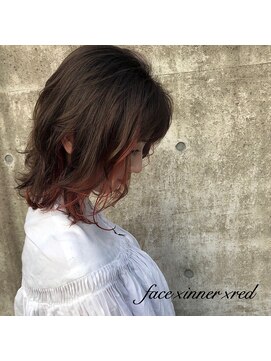 アンルーク ヘア(+1 unluke hair) [+1unluke]2022-SS/earring×face×inner×red