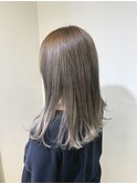 大人ワンカール ブリーチでつくるシルバーベージュ