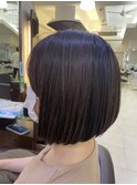 シンプルボブ　前下がり