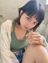 シェルター バイ トウキョウ(Shelter by TOKYO)&nbsp;ウルフレイヤーボブ×インナーカラー×毛先パーマ