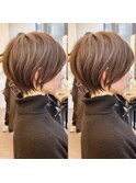 ハイライト/ショート/ブラウンベージュ