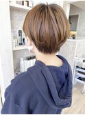 福山市美容室Caary フェミニンな丸みショートスタイル