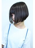 《knit銀座》大人黒髪20代30代40代ショートボブ丸み前下がり
